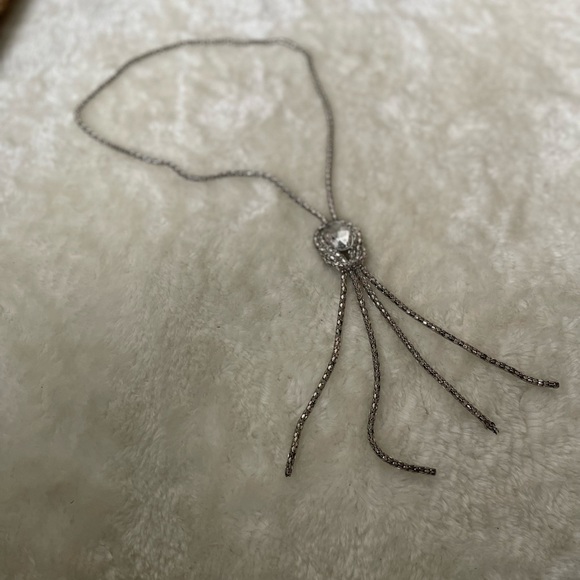 Silver Tassel Necklace with Fringe Pendant - Picture 4 of 6